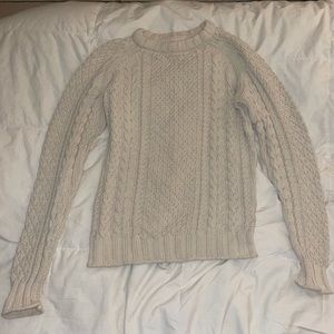 H&M cream cable knit sweater size XS